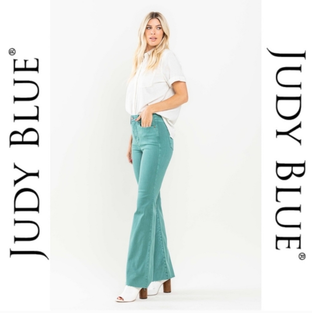 Judy Blue Teal Flare Jeans